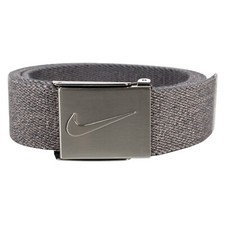NIKE Reversible Stretch Heathered Web Belt One Size Gray Golf