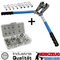 Presszange Crimpzange Quetschzange Kabelschuhe Zange 6-50Mm² Inkl. 65-Tlg HüLsen