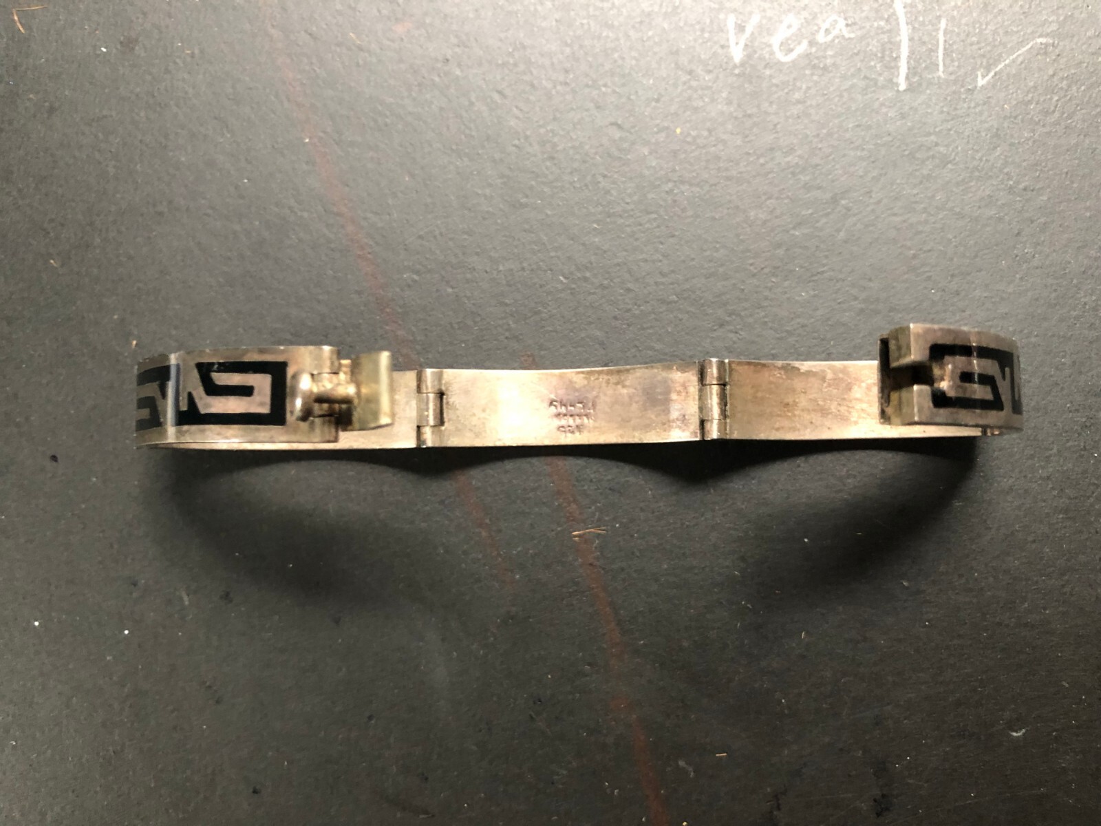 SterlIng Silver Rectangular link Bracelet 7” Long… - image 8