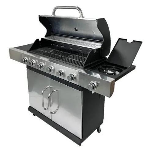 Deluxe Barbacoa a gas de 6 fuegos + hornillo