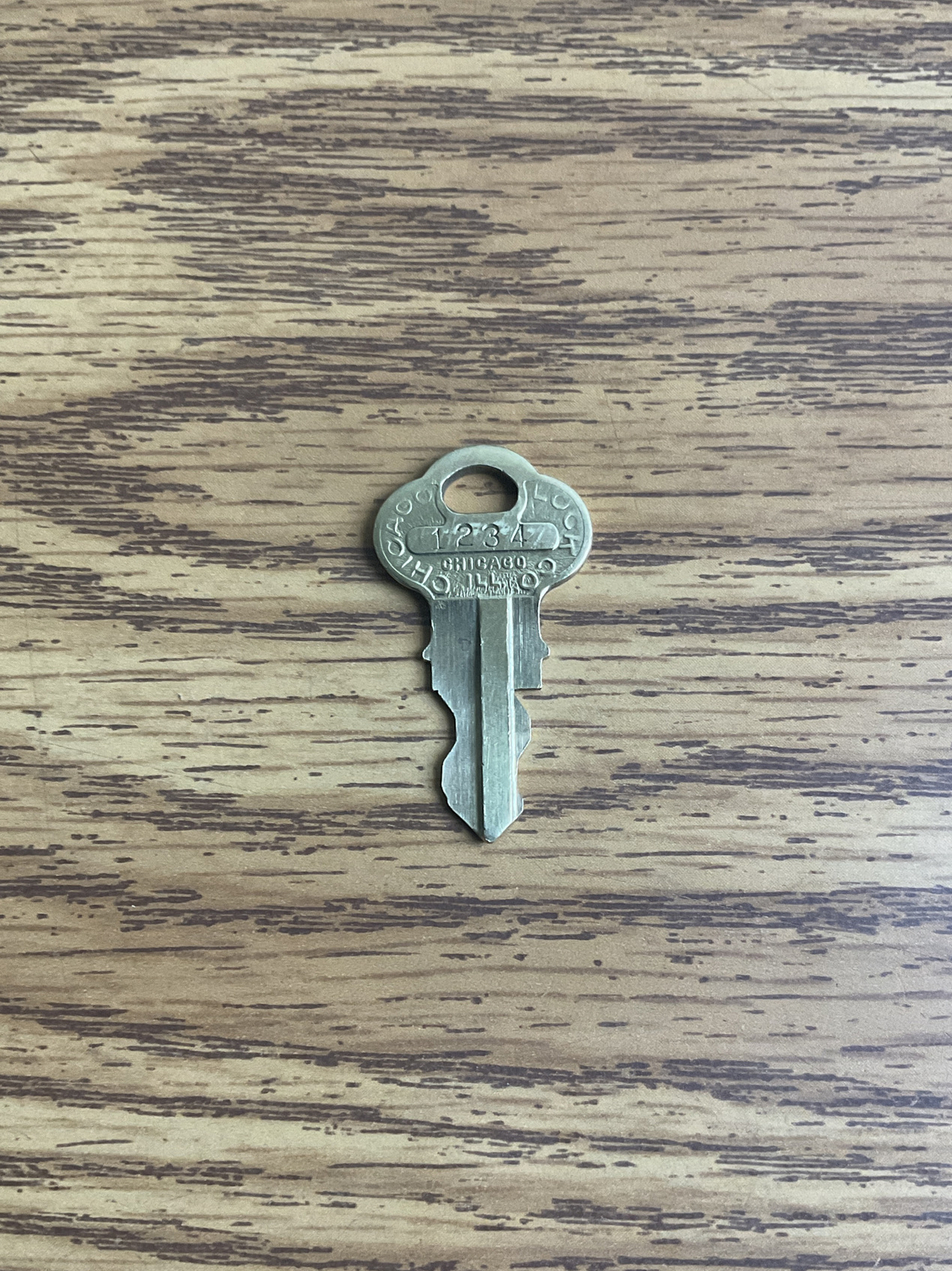 Vintage Chicago Lock Key 1234 eBay