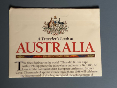 A Traveler's Look at Australia, National Geographic,  Chart & Poster, 1988