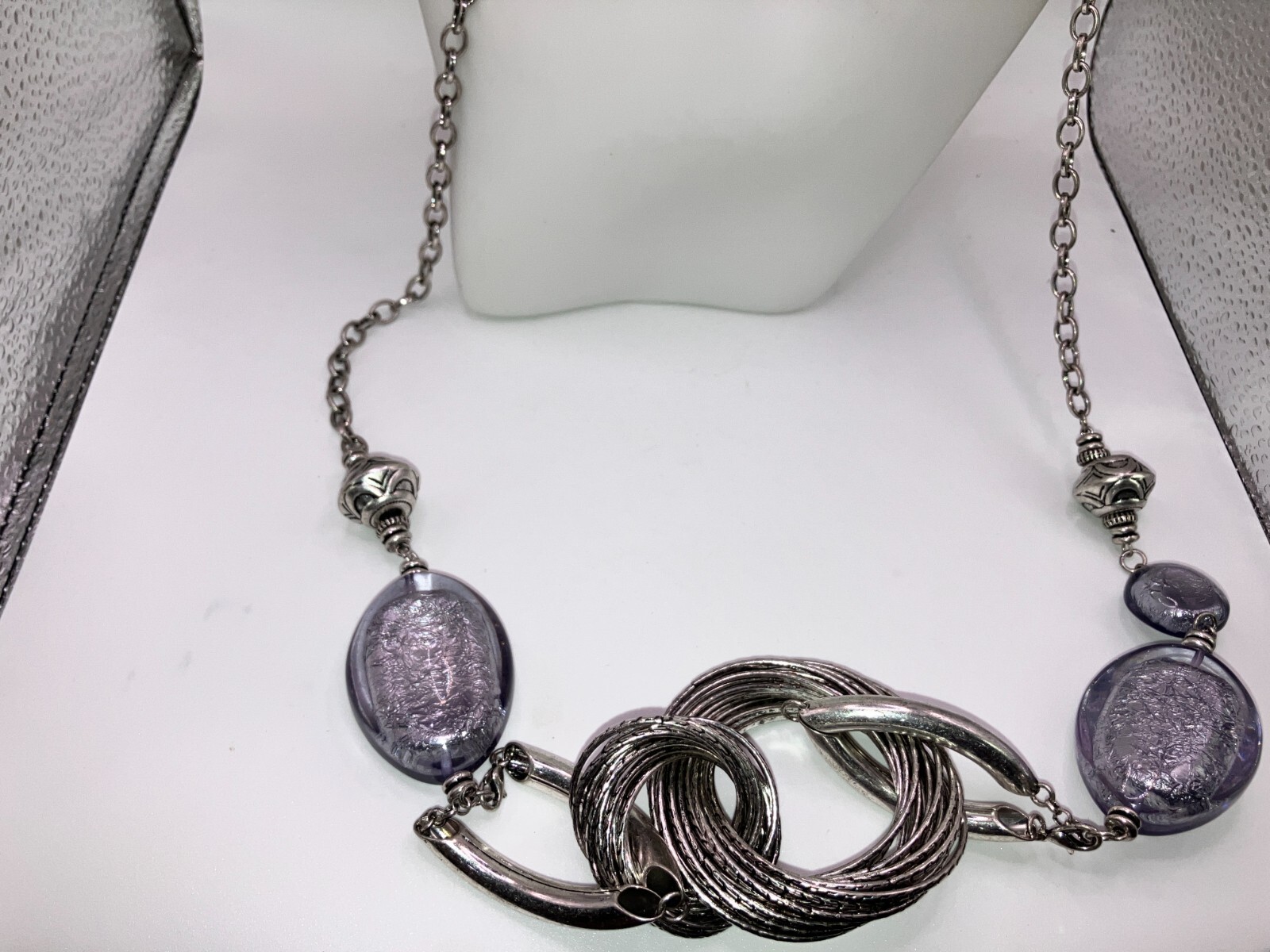 PREMIER DESIGNS Silver-Tone Statement Chunky Vint… - image 7