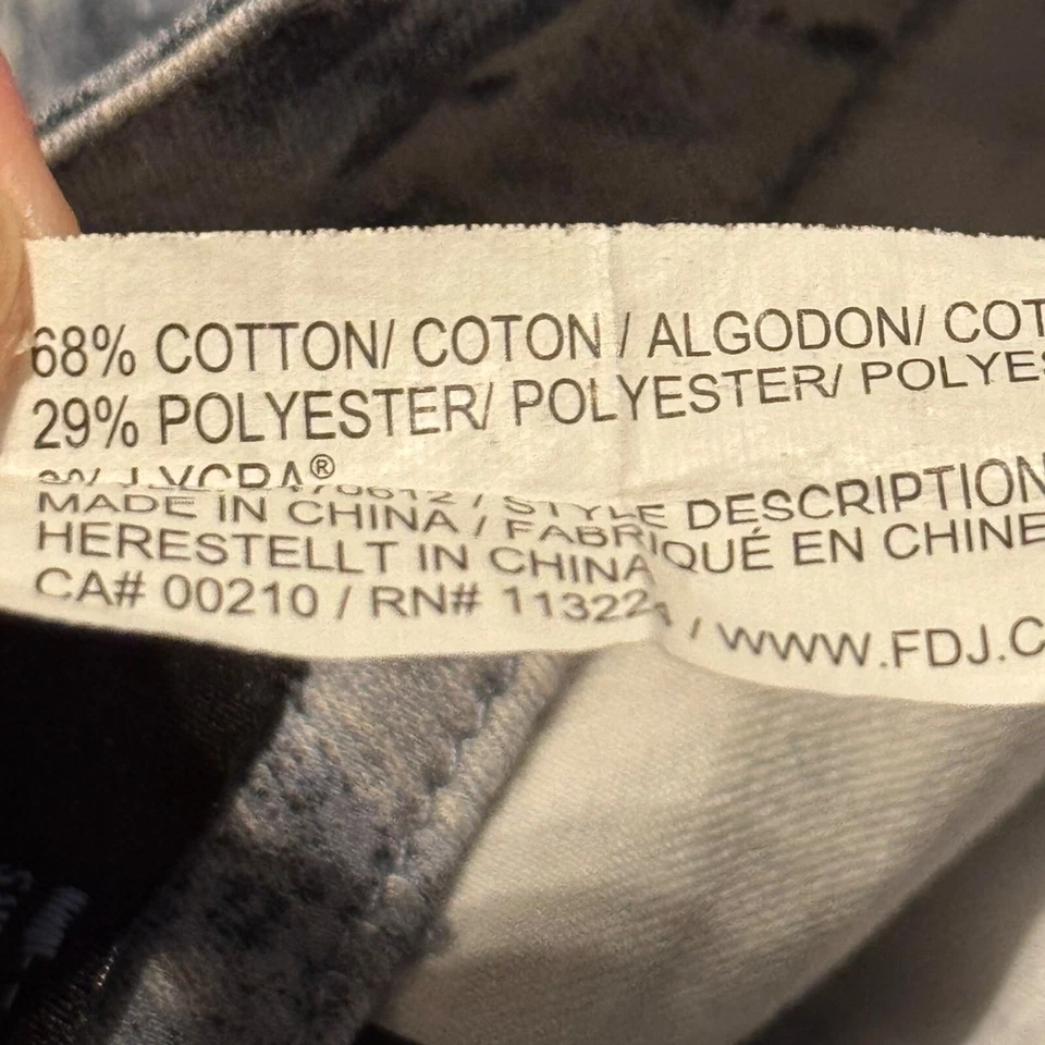 FDJ French Dressing Womens Printed Pants Size 10 Blue & White Abstract Design wo - Image 4 of 4