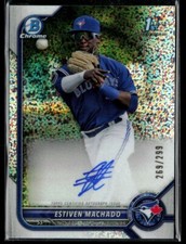 2022 Bowman Chrome Prospects Auto Speckle Refr. #CPA-EM Estiven Machado RC