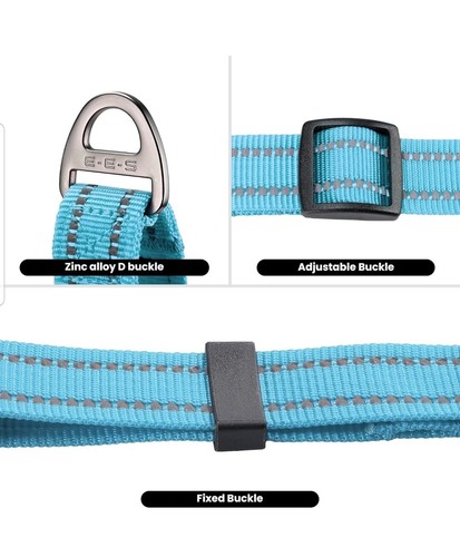 Collare cane nylon collare cane regolabile con punto riflettente per addestramento cane - Foto 4 di 7