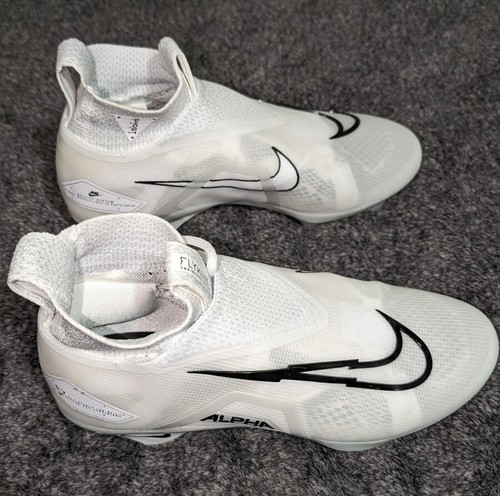 Nike Alpha Menace Elite 3 White Platinum Football Cleats Men's Sz-8.5 CT6648-109 - Picture 7 of 12