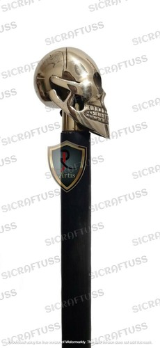 Victorian Canes & Walking Stick With Brass Skull Head Collectible Men's Gift. - Picture 4 of 6