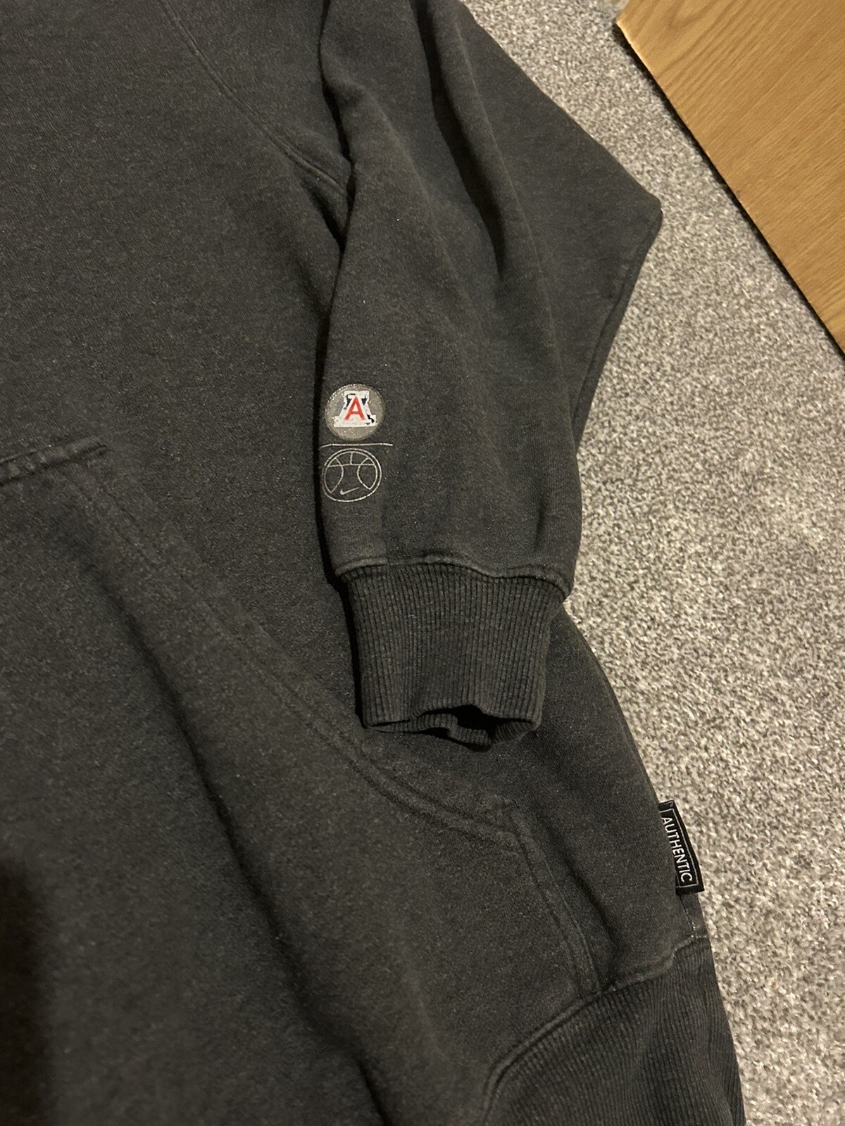 Vintage Nike Dark Grey Arizona Spell Out Jumper Embroidered Size M Medium WODUE image 3