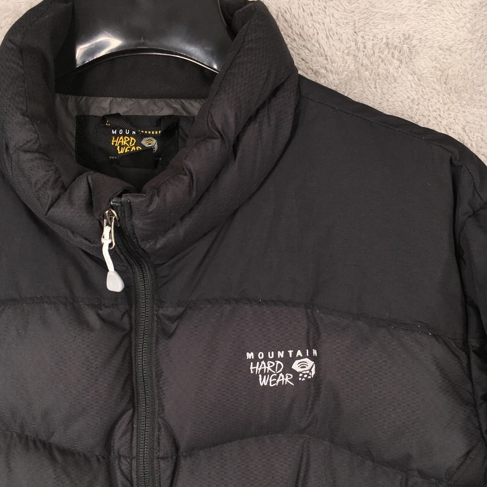 Chaqueta acolchada Mountain Hardwear para mujer XL negra plumón de ganso cremallera completa exterior Foto 3 de 4