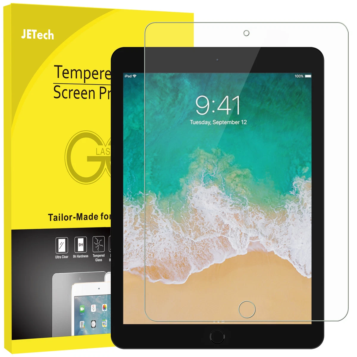 JETech Screen Protector for iPad Pro 12.9-Inch 2017/2015 Tempered