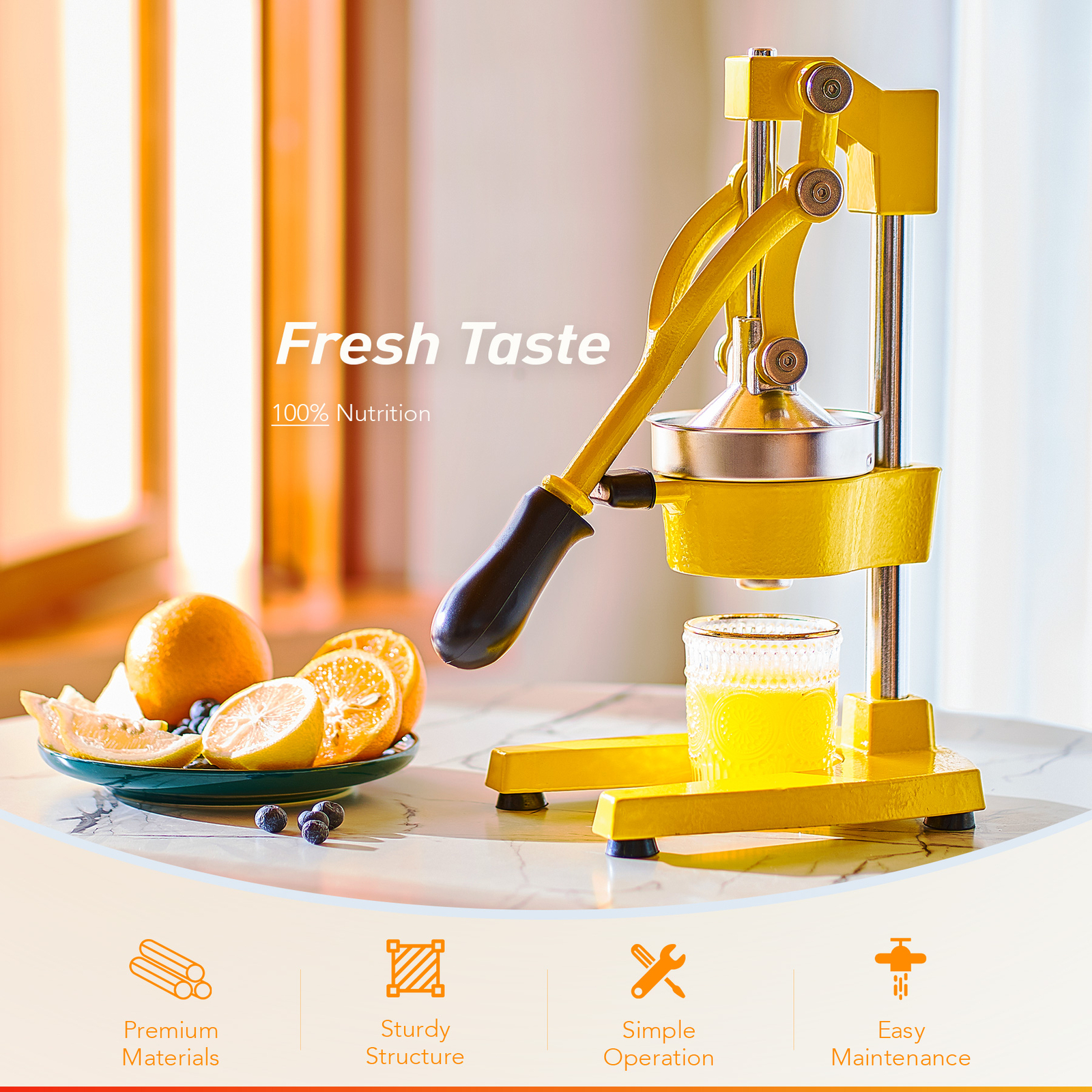 COZ Manual Juicer Hand Cold Press Citrus Orange Lemon Juicer Extractor Squeezer eBay