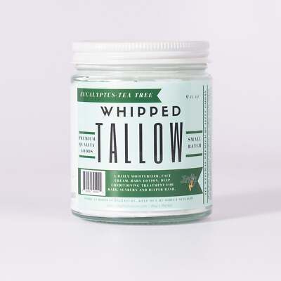 Eucalyptus Tea Tree Whipped Tallow Moisturizer | 100% Natural Skincare | Deep Hy