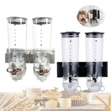 Cereal Dispenser Rice Grain Dry Food Container Storage Wall Mounted Case Kitchen