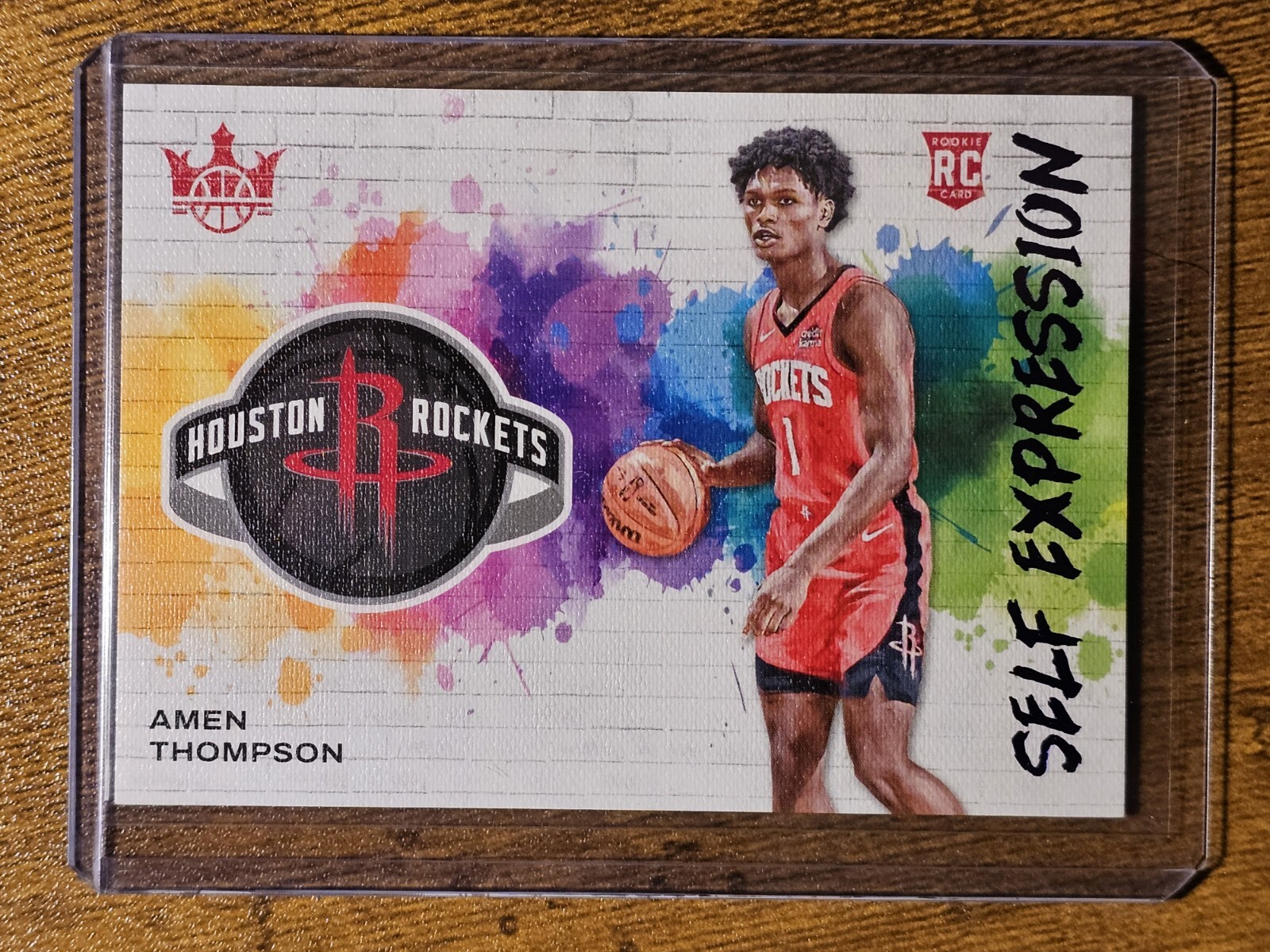 2023-24 Panini Court Kings #24 Amen Thompson Self Expression Purple #/49 RC