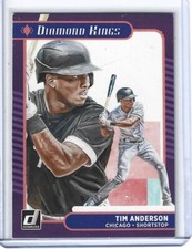 2021 Panini Donruss Baseball Diamond Kings Purple Tim Anderson #7 Chicago MLB+