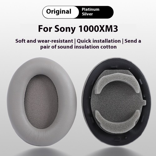 For Sony WH-1000XM3 Headphones 2PCS New Replacement Ear Pads Cushion Cover - 第 3/9 張圖片