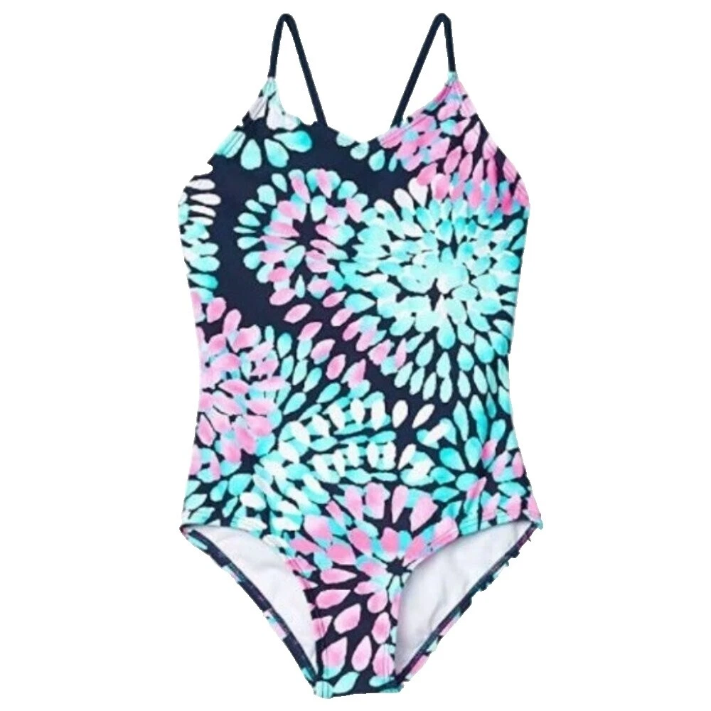 Poliéster Multicolor One Piece roupa de banho para meninas