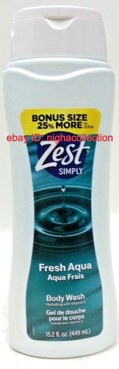 LOT 3 Bottles ) NEWzest Body Wash FRESH AQUA w/ Vitamin E Hydrating 15.2 oz  Ea | eBay
