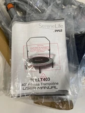 Serene-Life Trampoline w/ Handlebar Hand Rail Adult Indoor Home Gym SLELT403