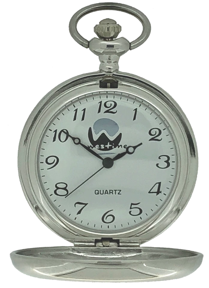 Scottish Celtic Knot Design Silver Tone Quartz Pocket Watch by WESTIME WT5063.85 - Image 2 of 4