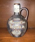 Rare Hussong Silver Tequila Round Bottle Clay Vase Jug Bar Home Decor — photo 4