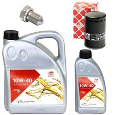 L'Huile De Moteur Filtre Kit Febi SAE 10W-40 6 Litre + Hélice pour Audi A4 Avant