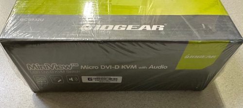 New IOGear GCS932U 2 Port DVI USB Audio & Mic USB KVM Switch W/ Push Button - Picture 2 of 5