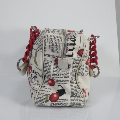 Borsa John Galliano Cherry Gazette giornale vintage Y2K borsetta Boston bag - Foto 10 di 20