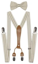 Men's Suspenders Bowtie Set Elastic Y Shape Women's Suspenders Bowtie For Wed...