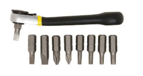 General Tools 80075 Ratchet Offset Screwdriver, 9 Piece