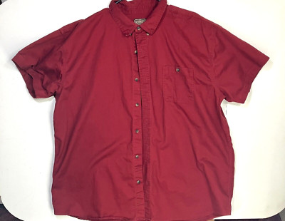 C.E. Schmidt Workwear Men's Maroon 3X Button-Down Work Short Sleeve Pre-Owned