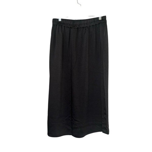 GAP BLACK SATIN MIDI SKIRT WITH SIDE SLIT SIZE MEDIUM - Picture 4 of 5