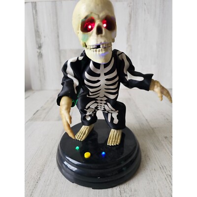 Gemmy Dancing skeleton grave raver Viva la loca Halloween prop animated light up
