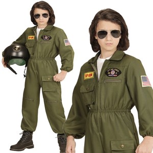 Jet Pilot Top Gun Kampfjet Kinder Kostum Jungen Karneval Fasching 128 164 Ebay