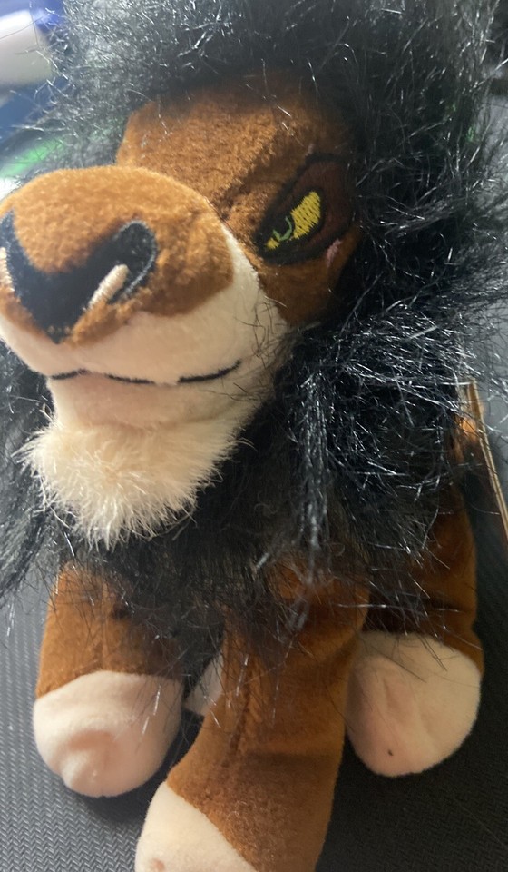 The Lion King Scar Bean Bag Plush Stuffed Toy Disney Store New Vintage