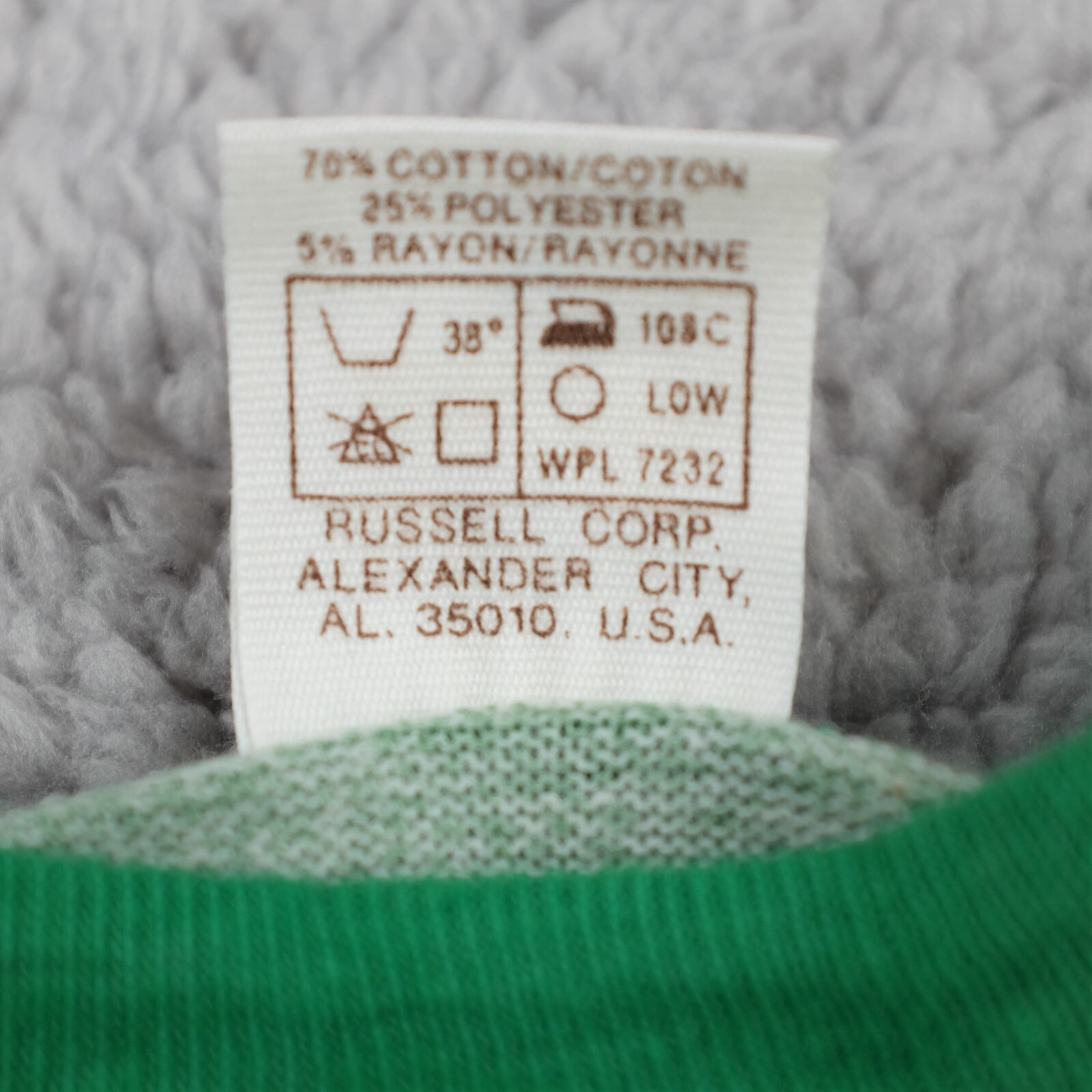 VINTAGE 70's Russell Athletic Adult M Heather Green Baseball Jersey