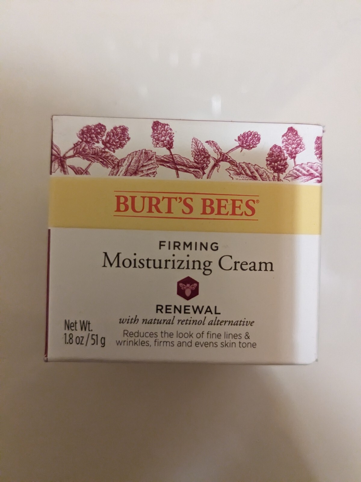 Burt's Bees Renewal Firming Moisturizing Cream Fragrance Free 1.8 oz