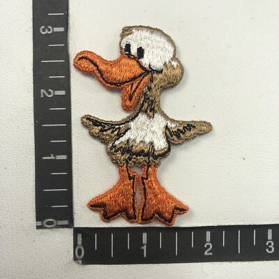 Fully Embroidered Cartoon Style HAPPY DUCK Patch 00TV