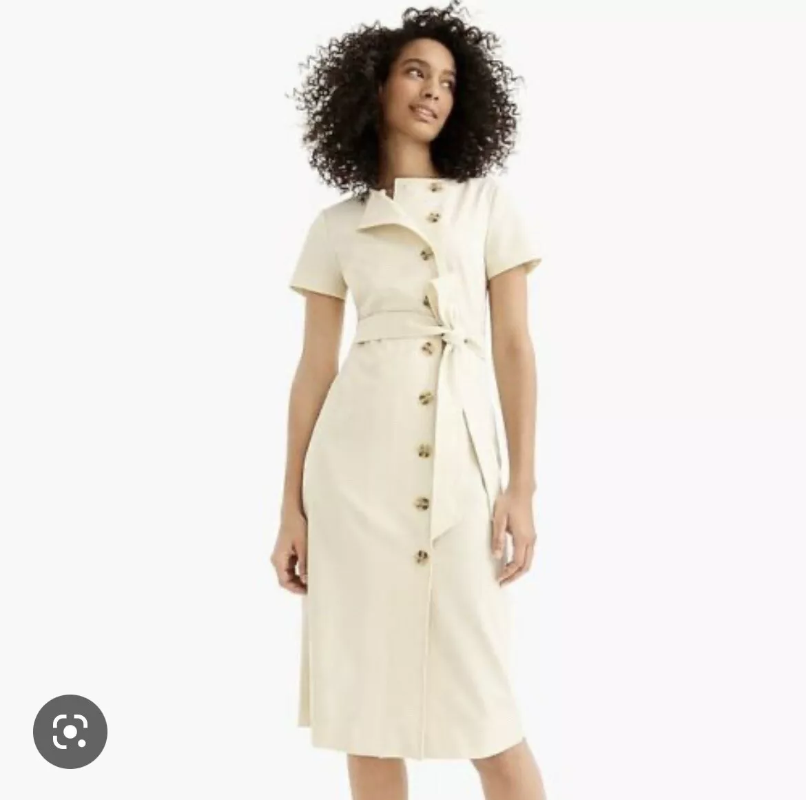 Short sleeve trench clearance dress