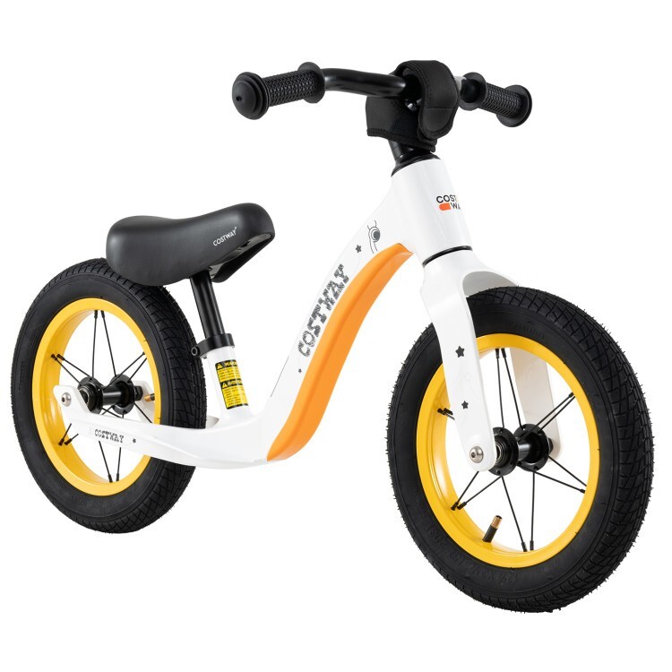 12" Children Balance Bike Magnesium Alloy w/Adjustable Seat Rotatable Handlebar