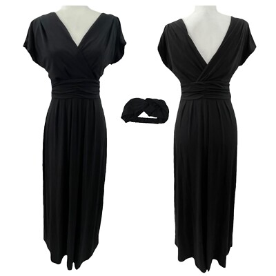 IMAN Boho Chic Maxi Dress w/ Head Wrap Wrinkle Resistant 4-6 Small Black 692-183 | eBay IMAN Boho Chic Maxi Dress w/ Head Wrap Wrinkle Resistant 4-6 Small Black 692-183 | eBay
