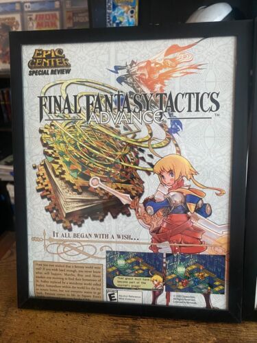 Poster gioco pubblicitario stampa avanzata Final Fantasy Tactics Advance originale promo FF GBA art set - Foto 3 di 5