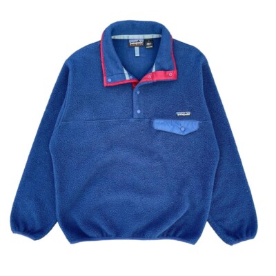 Patagonia Fall 1996 Synchilla Snap-T Fleece Navy Blue Pullover 