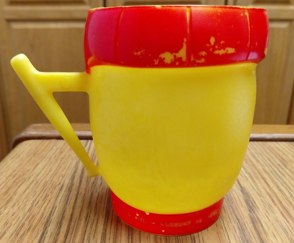 Vintage Funny Face Lefty Lemon Mug, F&F Plastic, Pillsbury 1969