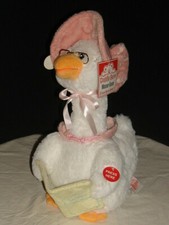 NEW Cuddle Barn MOTHER GOOSE PINK Animated Plush Toy Tells 5 Nursery Rhymes