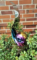 Skulptur Flame Rainbow Poliert 126 Cm Gartenstecker Beetstecker Rosenkugel
