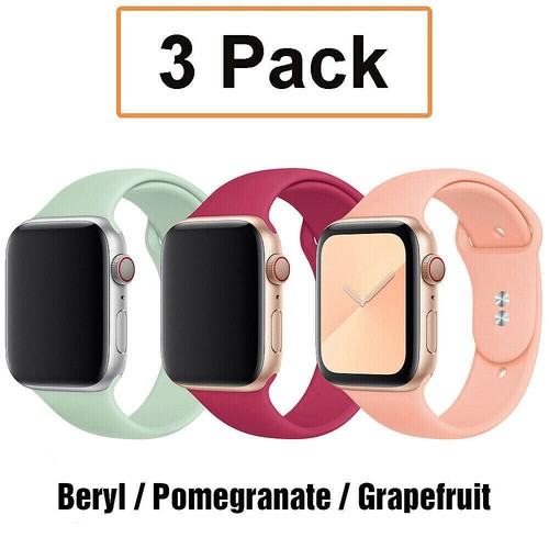 3-Pack Silicone Sport Band Strap For Apple Watch 38/40/42 44mm 7 6 5-1 iWatch SE - Picture 15 of 30