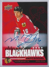 MICHEL GOULET AUTO 2025-26 UD Blackhawks Centennial Red Hot Autographs #82
