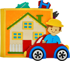 Felt Busy Book for Toddlers 1-3, Montessori Busy Board for 1 Year Old, Quiet Boo